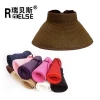 fashion girl lady beach sun visor hat foldable roll up wide brim straw hat wholesale hats