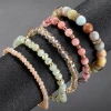 Fashion jewelry glass beads natural stone string five sets beaded bracelets