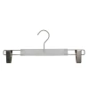 Fashion plastic hanger for trousers and jeans with metal clips
