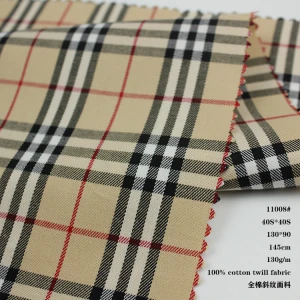 fashion stock 100% cotton plaid fabric yarn-dyed woven shirt dress fabric