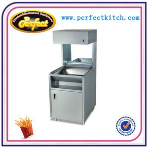 Fast food counter top french fries station for kitchen equipment