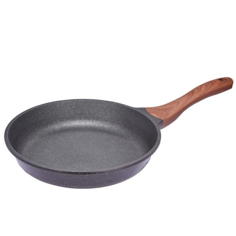 Favorable price Aluminum alloy pan bottom non-stick Medical stone saucepan 26CM frying pan