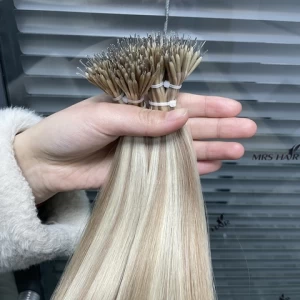 Flat tip extension hair remy Brazilian 100% Human Hair Double Drawn Italian Keratin U/I Tip/Nano Ring Hair Extensions wholesale