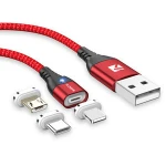FLOVEME 3A Magnetic Micro USB Type C Cable For iPhone 1M Fast Charging Phone Magnet Charger Cable