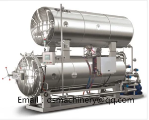 Food Automatic Double-layer Water Immersion Industrial Retort Sterilizer For Food Canned