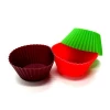 Food-grade round cup shape silicone baking moulds for cake