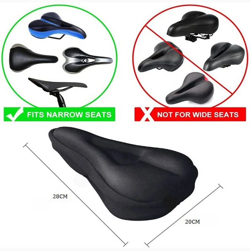 Free sample anti-slip road mountain exercise bike 3d gel saddle seat cover waterproof soft bicycle seat cover
