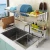 Import Freestanding stainless steel kitchen set organizer bowl knife  dish drainer  over sink dish rack from China