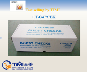 FSC paper CT-G4797BK popularity clear copy carbonless guest checkwith logo