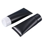 50g 60g 80g PE Facial Cosmetic Soft Squeeze Packaging Plastic Tube With Black Golden Screw Cap Plastic Tube For Face Cleaner