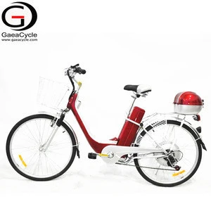 Gaea cheap electric city bike with seat for childfrom china dc motor bicycle with shopping baskets