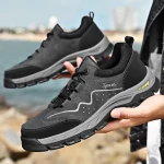 Genuine leather Men Hiking Shoes Outdoor Non-slip Climbing Trekking Sneakers Hiking Men Casual Walking Shoes