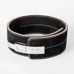 Genuine Leather Weight Lifting Padded Belt 4 Inch Wide Tapered Design Back Support Gym Belts