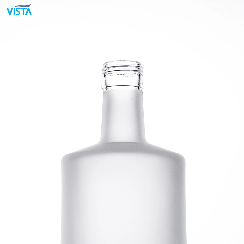 Gin rum brandy wine spirit whisky vodka 70cl 750ml frosted glass bottles for liquor wholesal glass bottle liquor