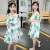 Import Girls dresses summer new 2018 big child Korean version of the word flower shoulder from China