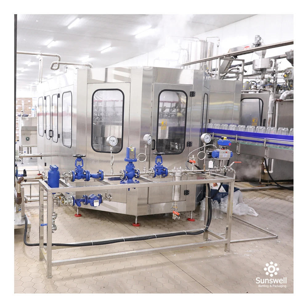 Glass bottle filling and capping machine for juice making production line