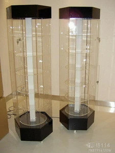 glasses display rack Cosmetics retail shop display wall bay shelf with storage cabinet cosmetics display fixture