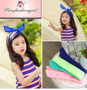 godbead Fashion Children&#039;s lovely Hair band Baby hair accessories Pure color of rabbit ears girl hair hoop