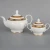 Import Gold Rim Ceramic Coffee Tea Set Porcelain Afternoon Tea Pot And Tea Cup Set from China