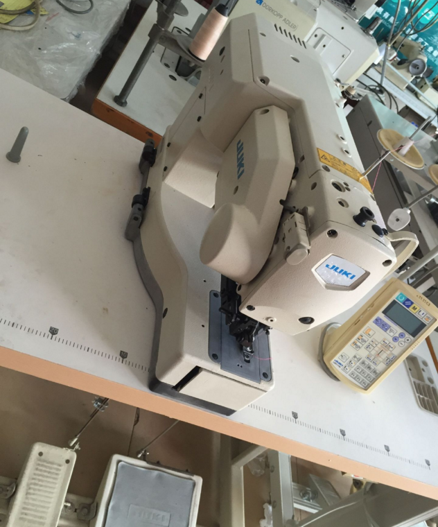 Good condition used original Juki-1790 computerized straight button holing industrial sewing machine