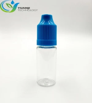 good quality , 10 ml empty e-liquid bottle with blue cap , smoke oil round eye drop bottle
