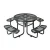 Import Good Quality Furniture 46&quot; Multi-function Outdoor Round Garden Perforated Metal Steel Top Table Set With 4 Chairs from China
