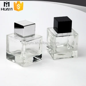 good quality square glass element perfume bottle with square perfume cap