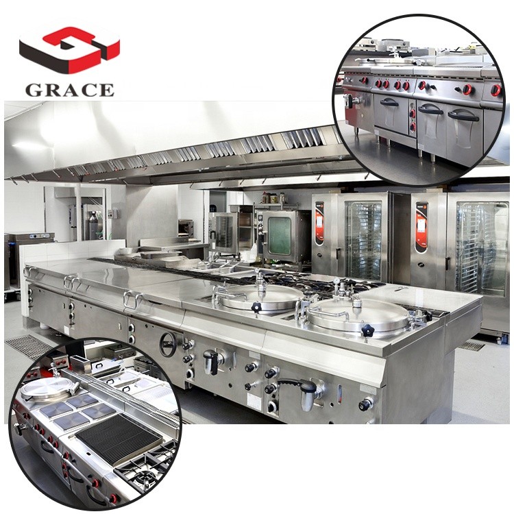 Grace Stainless Steel China Mobile Kitchen Hotel Catering Commercial Kitchen Equipment Restaurant