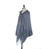 Gray Ladies embroidered  knitting cotton embroidered scarf