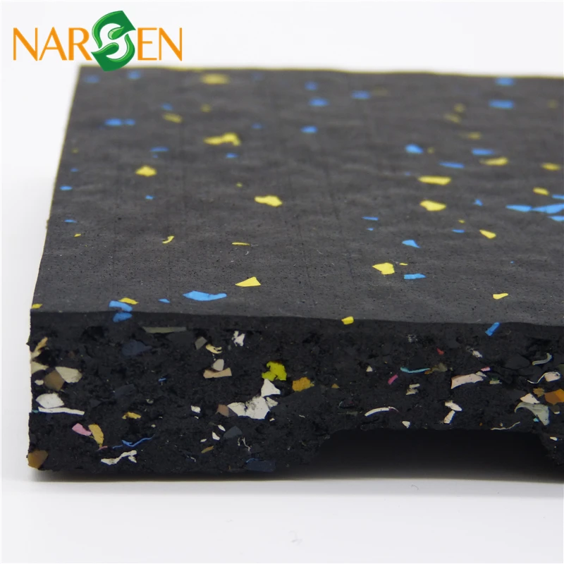 Gym noise reduction Lowest factory price gym tiles rubber gym floor rubber