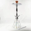 Hand Blown Clear Glass Hookah With 2 Hose