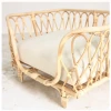 Handmade Bamboo Rattan Woven Pet Bed Dog Sofa Cat Princess Bed House All Seasons Detachable Dog Bed Pet Supplies