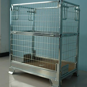 heavy duty storage metal stackable pallet cage