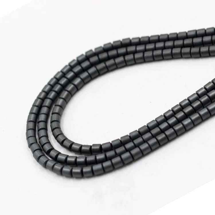Hematite iron ore 2021 Factory Price High Quality Matte Natural hematite tube beads for jewelry making