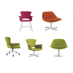 High Back Velvet Fabric Garden Chair Restaurant Lounge Chairs