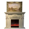High efficiency freestanding Ivory LED Light Electric Fireplace