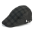 high quality 100% cotton men&#x27;s woman&#x27;s custom black Autumn/winter checkered beret