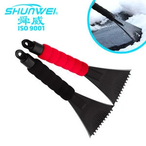 High quality ABS Customized Plastic Car Window cleaning Ice Scraper with EVA long handle