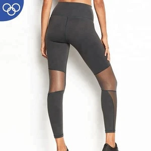 High Quality Gym Sportswear Mesh tight leggings sexy hot lycra Yoga Pants for ladies