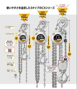 High quality Japanese brand portable car pull lift block chain hoist