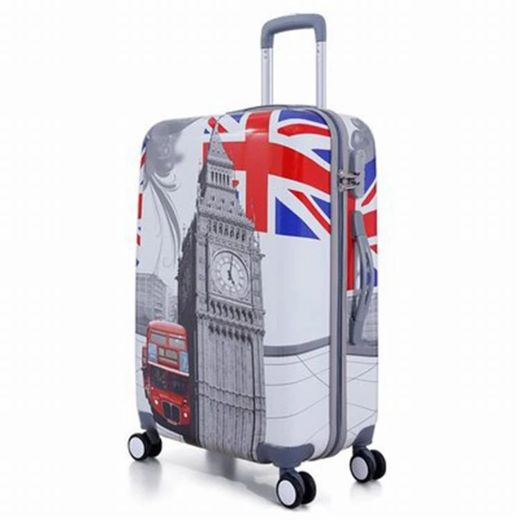 high quality luggage colorful printing portable luggage bag with logo