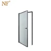 High quality narrow border aluminum casement frosted glass door