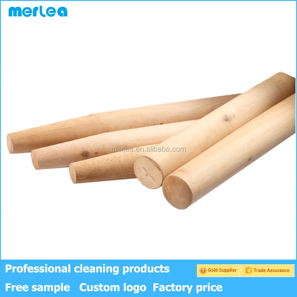 High quality Natural Eucalyptus pine wood floor cleaning shovel handle rake pole broom stick mop handle