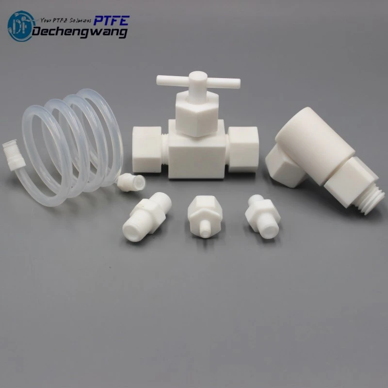 High quality ptfe tubings and ptfe plastic pipe fittings