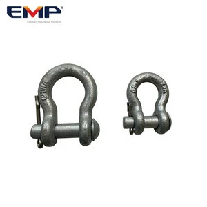 High quality quick release adjustable anchor black forged rigging steel long D ring shackle