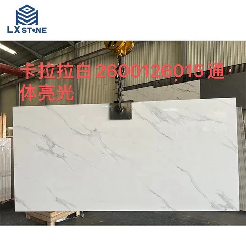 Buy High Quality Sintered Stone With Calacatta White Marble Look Tile ...