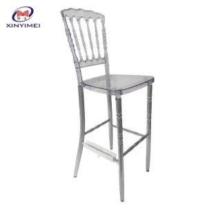 High Quality Stacking Plastic Crystal Bar Stool Chiavari Napoloen Chair