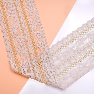 High Quality Stretch 90%Nylon 10%Spandex Lace Fabric for Underwear 106625
