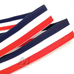 High quality striped polyester woven ribbons for clothing #stripedwovenribbon