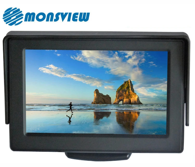 High quality sunshield digital screen 4.3 inch car lcd monitor for Reverse Rearview Color Camera